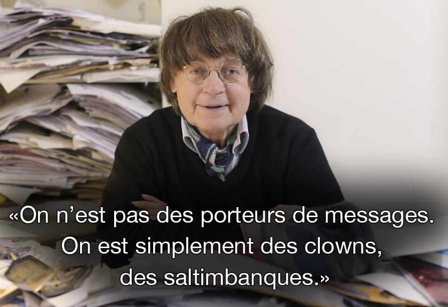 On n'est pas des porteurs de messages. On est simplement des clowns, des saltimbanques.  Cabu, le 12 décembre 2014, sur la RTBF. [ Cabu ]