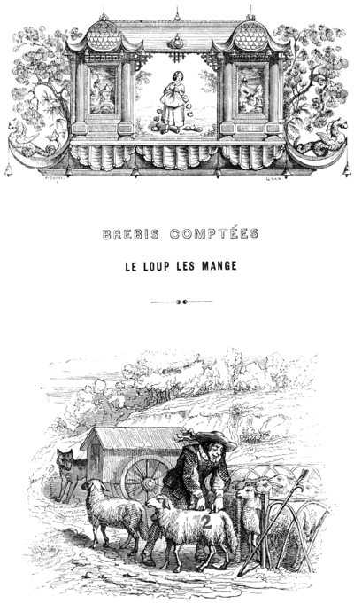 Brebis comptes le Loup les mange