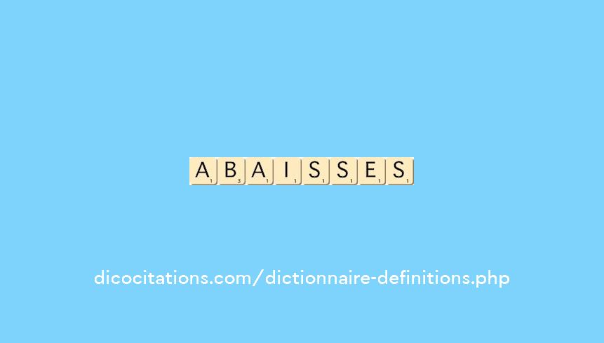 abaisses
