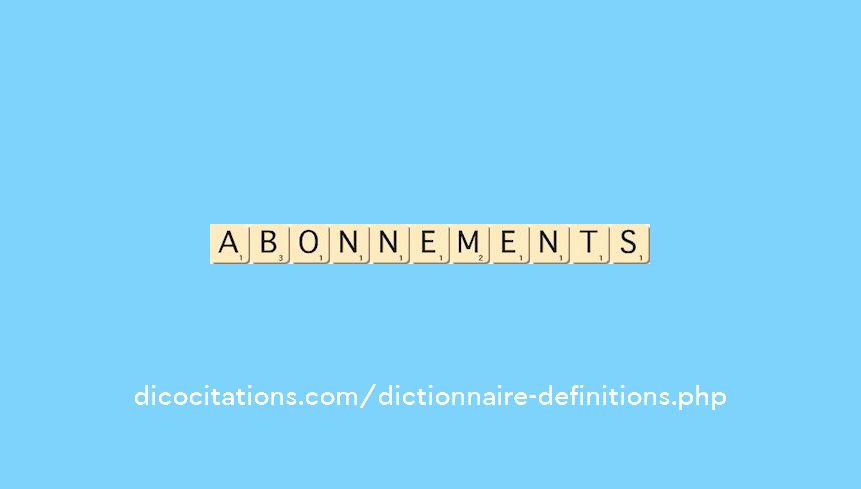 abonnements abonnements