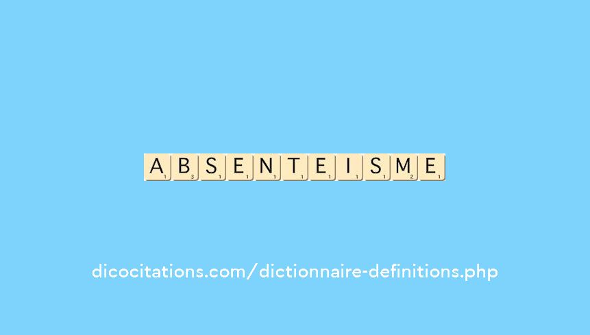 absenteisme absenteisme