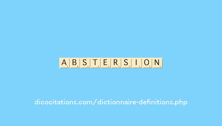 abstersion