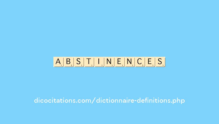 abstinences abstinences