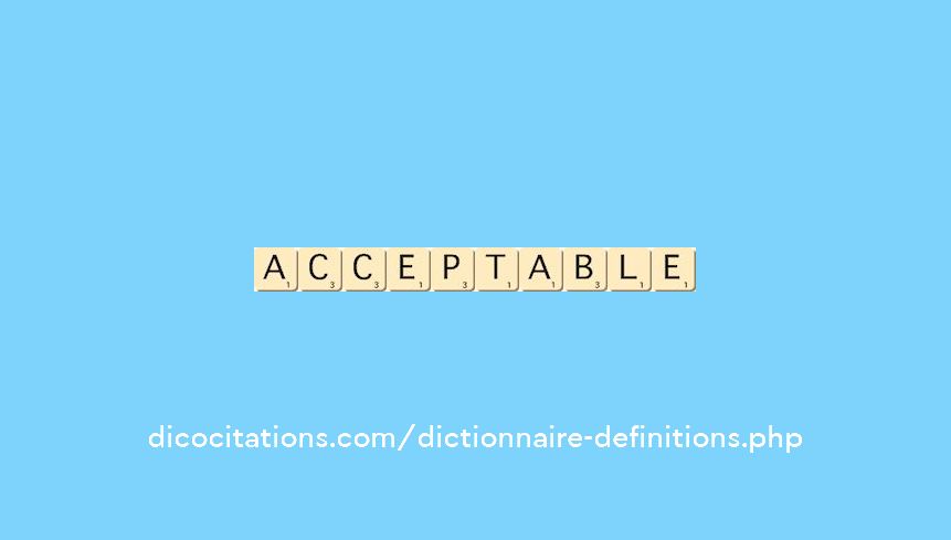 acceptable acceptable