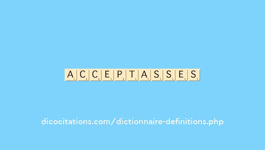 acceptasses acceptasses