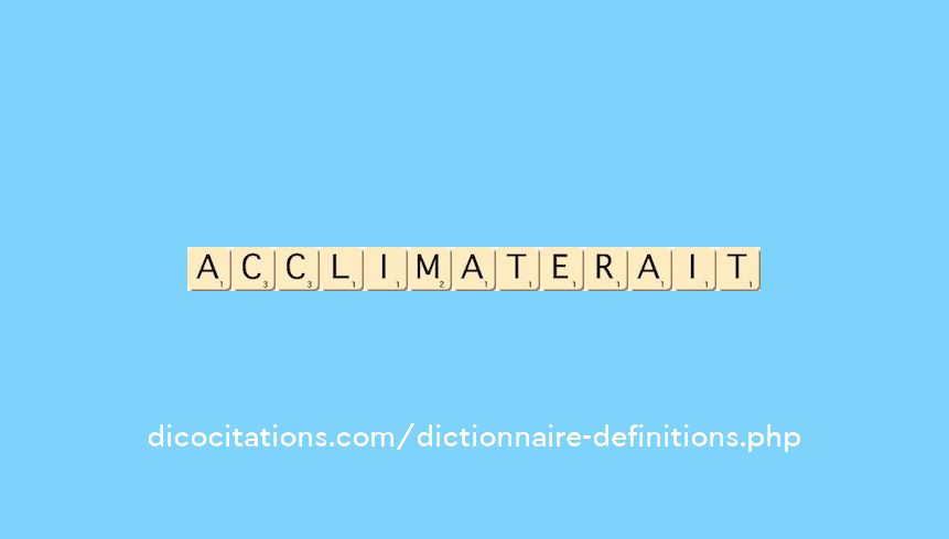 acclimaterait acclimaterait