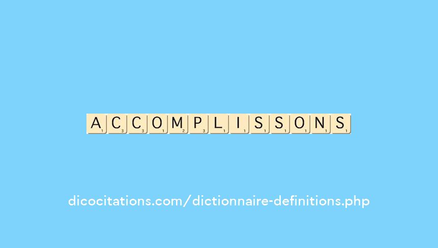 accomplissons accomplissons