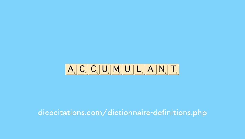 accumulant accumulant