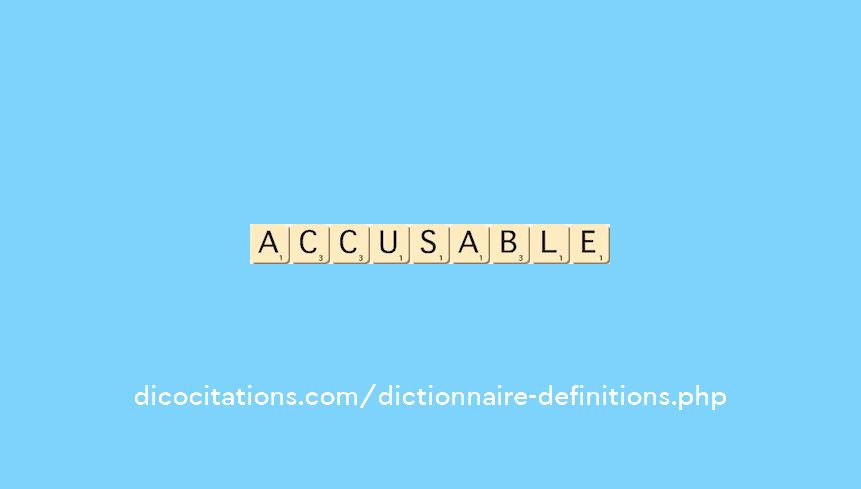 accusable