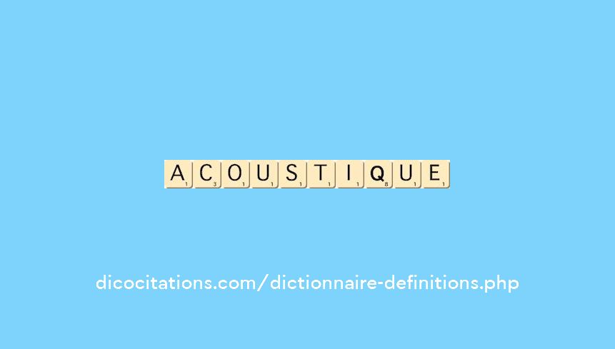 acoustique acoustique