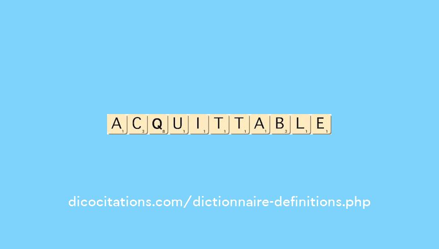 acquittable
