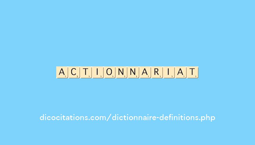 actionnariat actionnariat