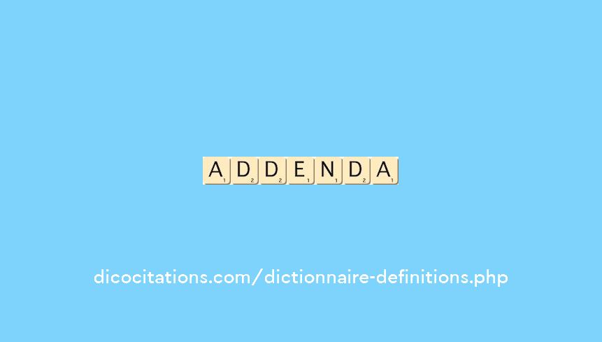 addenda