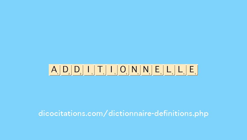 additionnelle additionnelle