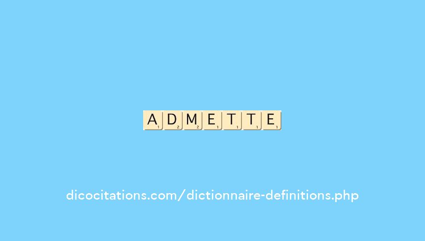 admette admette