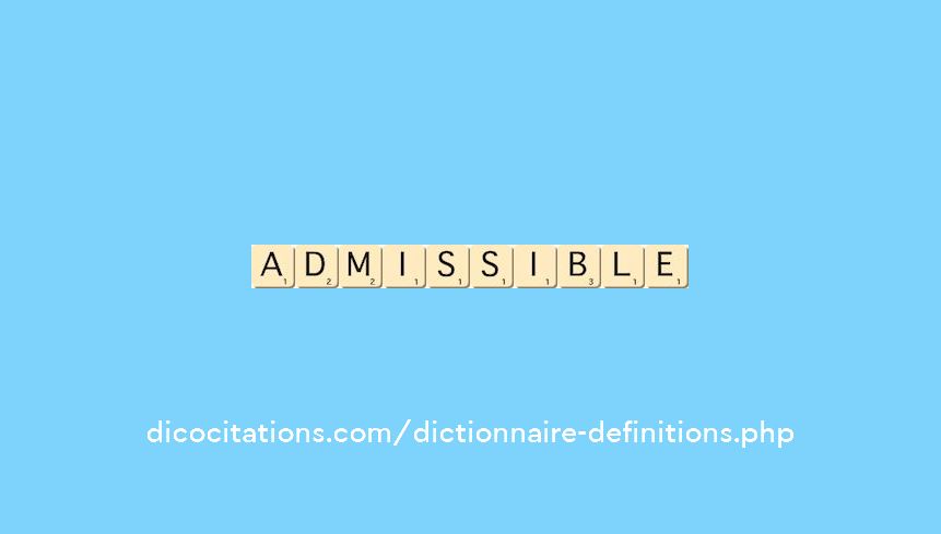 admissible