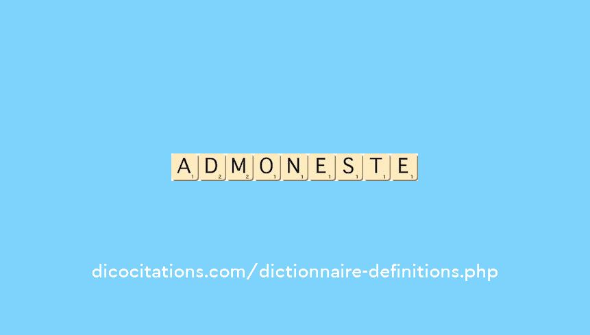 admoneste
