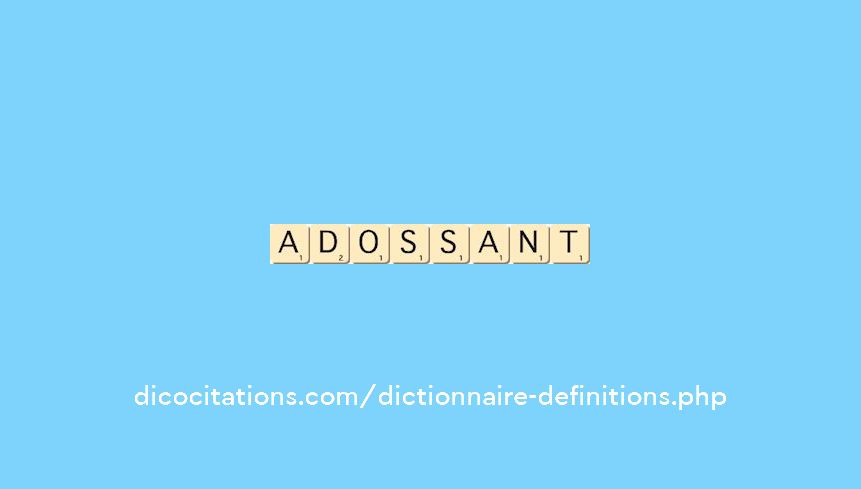 adossant adossant