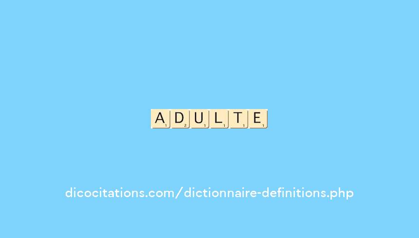 adulte