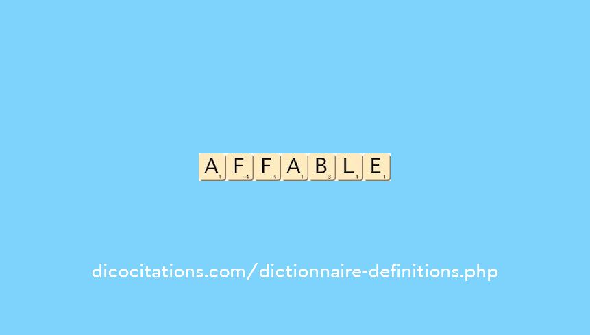 affable