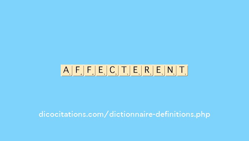 affecterent affecterent