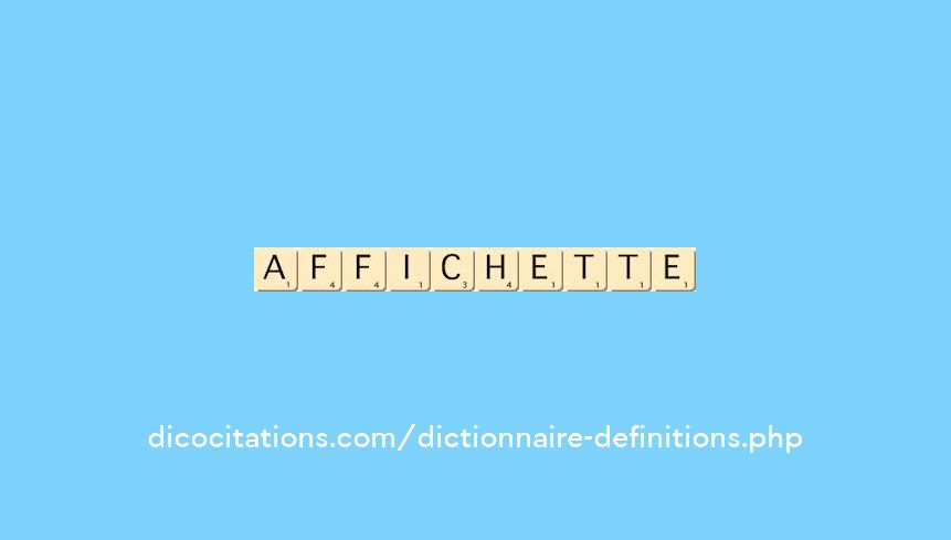 affichette affichette