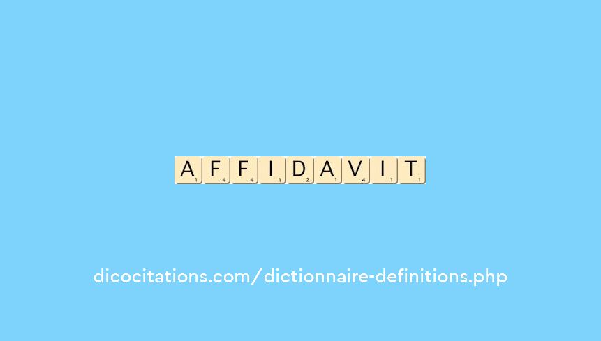 affidavit affidavit