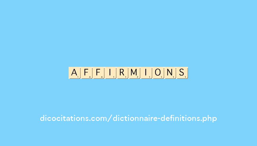 affirmions affirmions