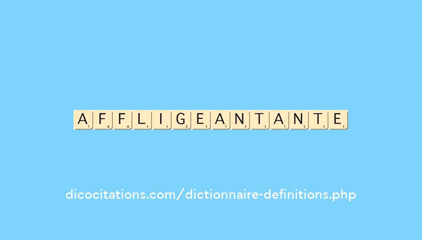 affligeant--ante
