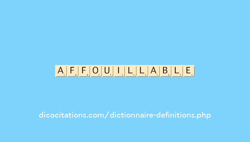 affouillable