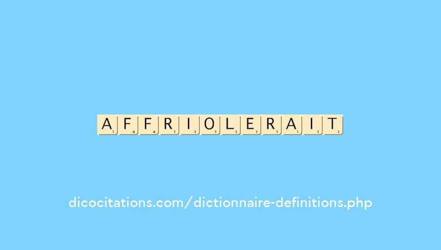 affriolerait affriolerait