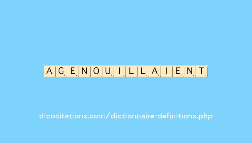 agenouillaient agenouillaient