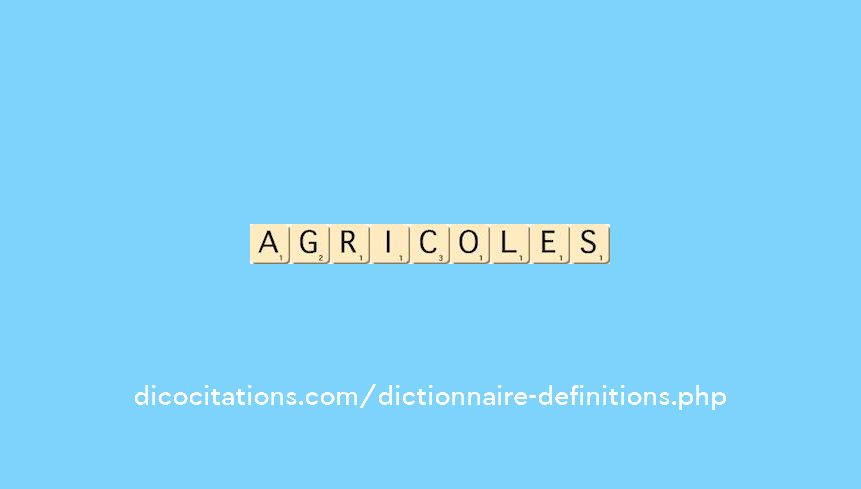 agricoles agricoles