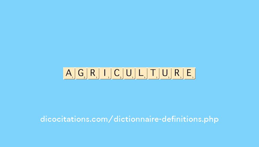 agriculture agriculture