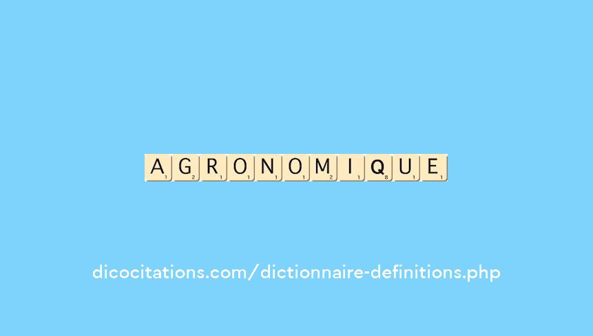 agronomique agronomique