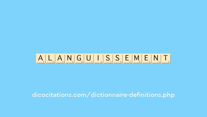 alanguissement