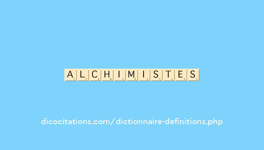 alchimistes alchimistes