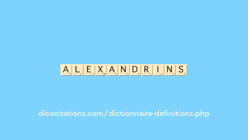 alexandrins alexandrins