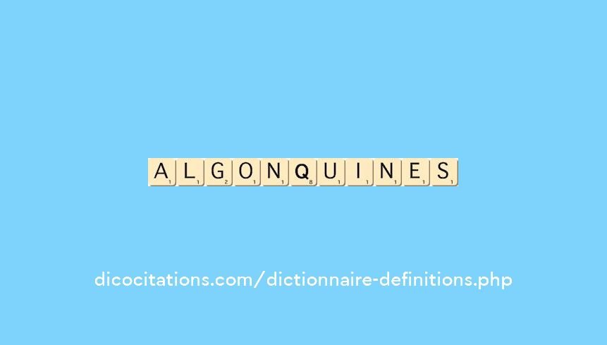 algonquines algonquines