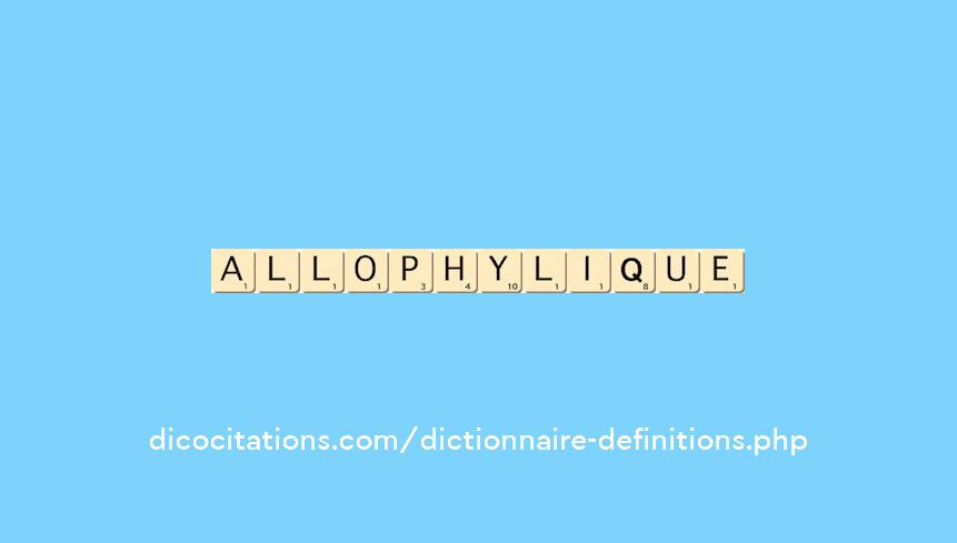 allophylique