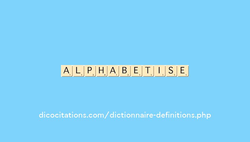 alphabetise alphabetise