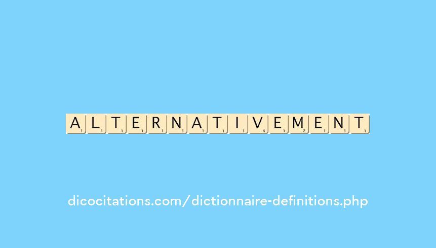 alternativement alternativement
