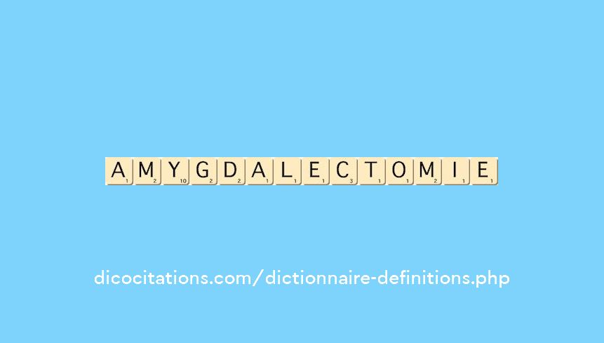 amygdalectomie amygdalectomie