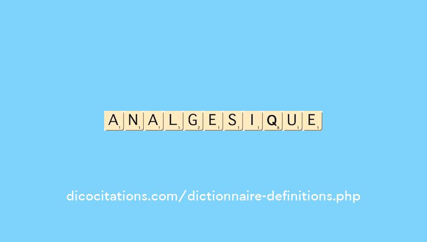 analgesique analgesique