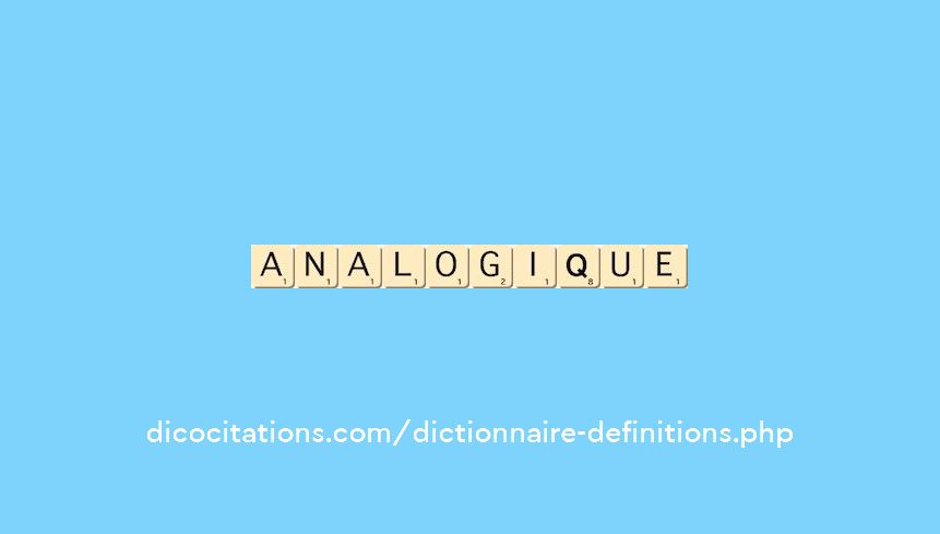 analogique analogique