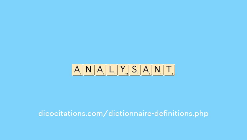 analysant analysant