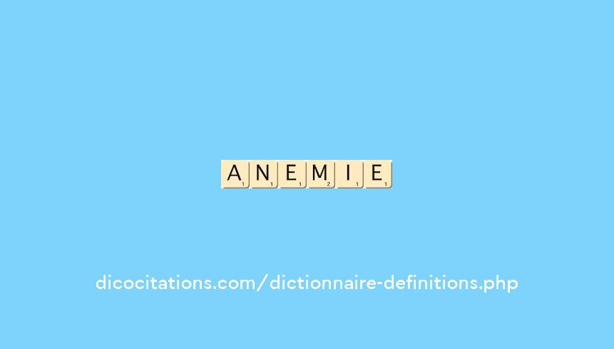 anemie anemie