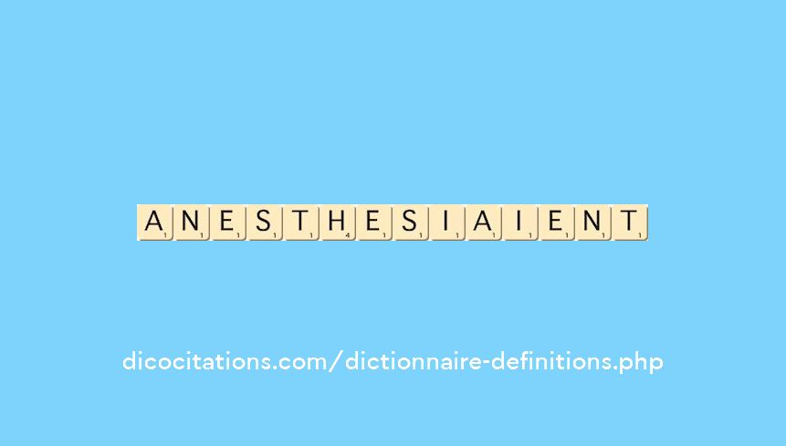 anesthesiaient anesthesiaient