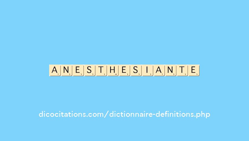 anesthesiante anesthesiante