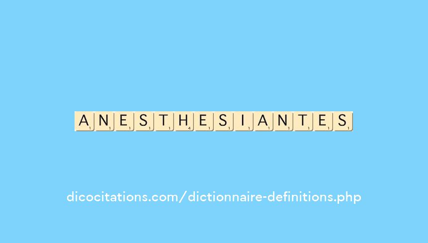 anesthesiantes anesthesiantes
